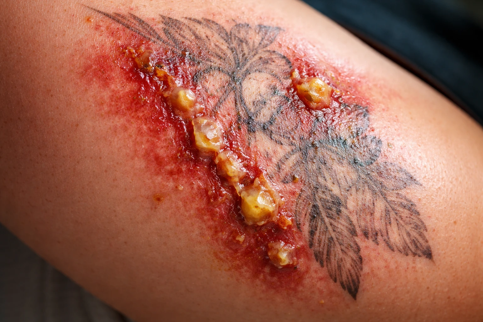 infección eliminación tatuaje